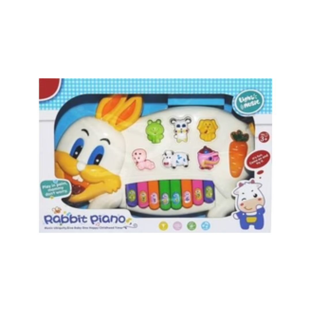 Rainbow Toys Musical Rabbit Piano with Flashing Light & Sound
