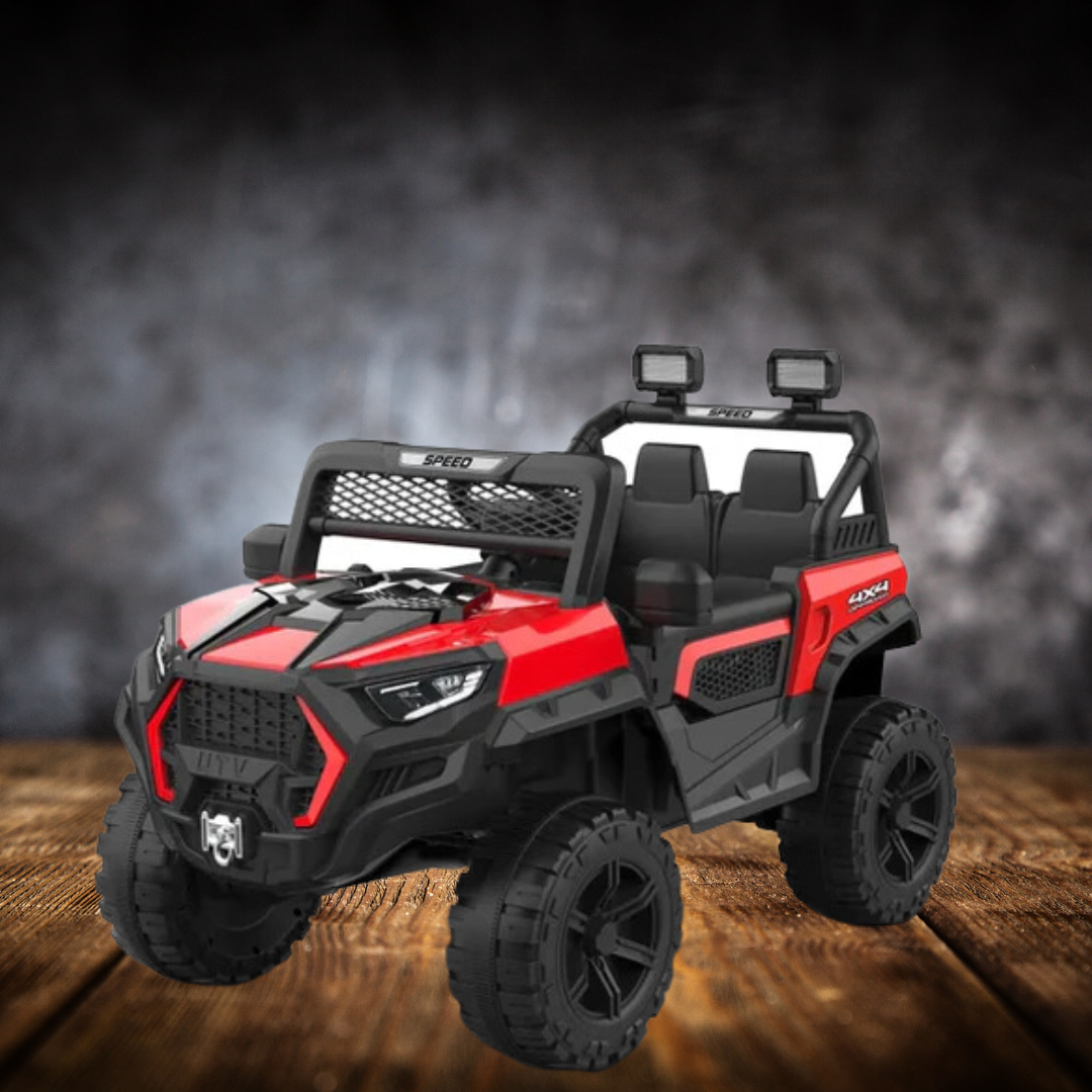 Rainbow Toys Battery Operated Ride On UV-500 Jeep for Kids with Remote Control (RED)