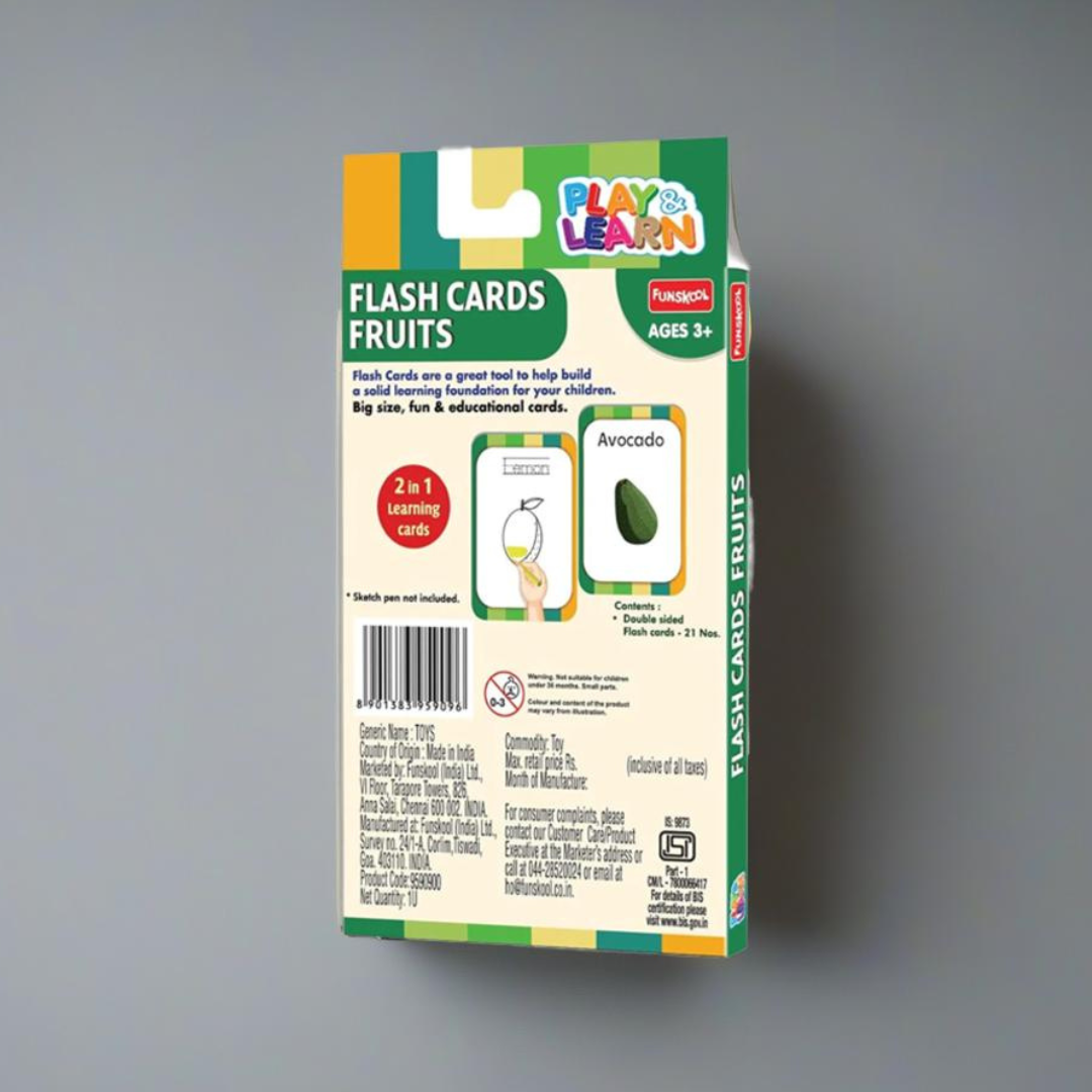 Funskool Play Learn Fruits,Educational 21 Pieces Flash Cards