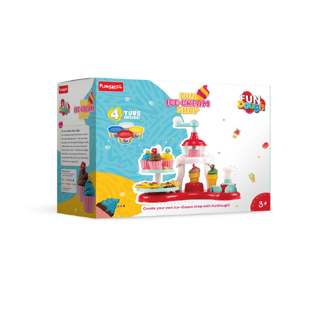 Fundough Funskool Playset Ice Cream Shop Multicolour, Dough, Toy