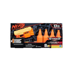 Hasbro Nerf Fang QS-4 Targeting Set 13-Piece Alpha Strike Set Includes Toy Blaster, 4 Half-Targets, and 8 Official Elite Foam Darts (Multicolour)