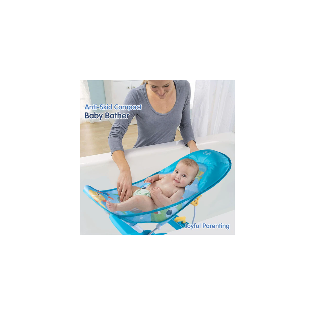 Hopop Anti-Skid Compact Baby Bather Multicolor