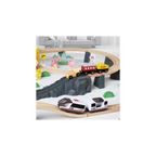 Rainbow Toys Wooden castle Train Track Set Toys 87Pcs