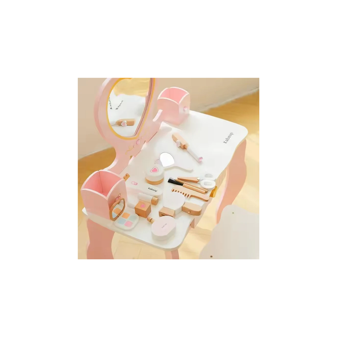 Royal Danish Wooden Dressing Table Cosmetics Set Jewelry Box