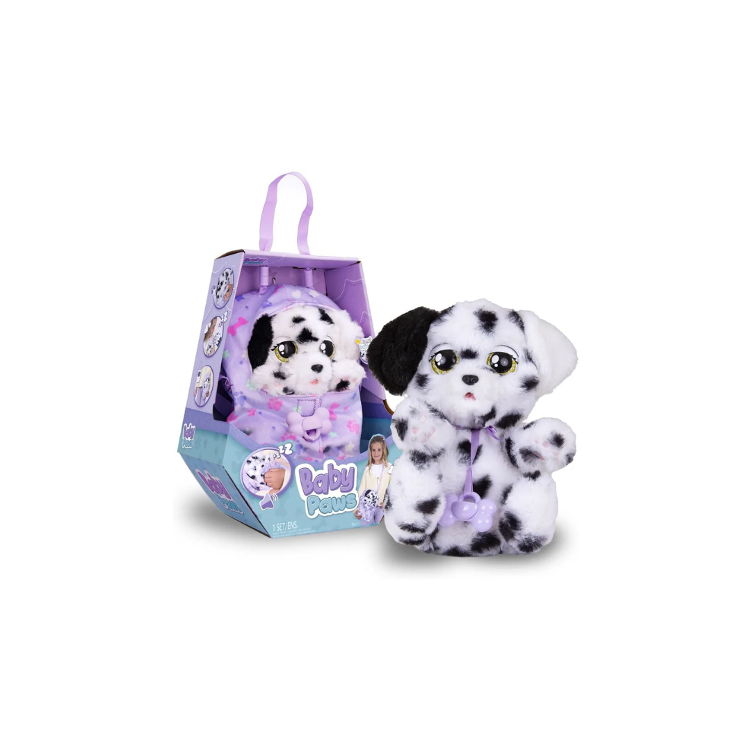 Winmagic Baby Paws Dalmatian with Cute Swaddle Bag|Scan QR Code for More Interactive Roleplay