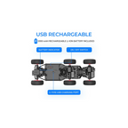 Mirana Mega Ranger ATV 6 Wheel Remote Car with Nitro Boost, Smoke Exhaust, InBuilt Battery | 4x4 | Type - C USB Rechargeable Red