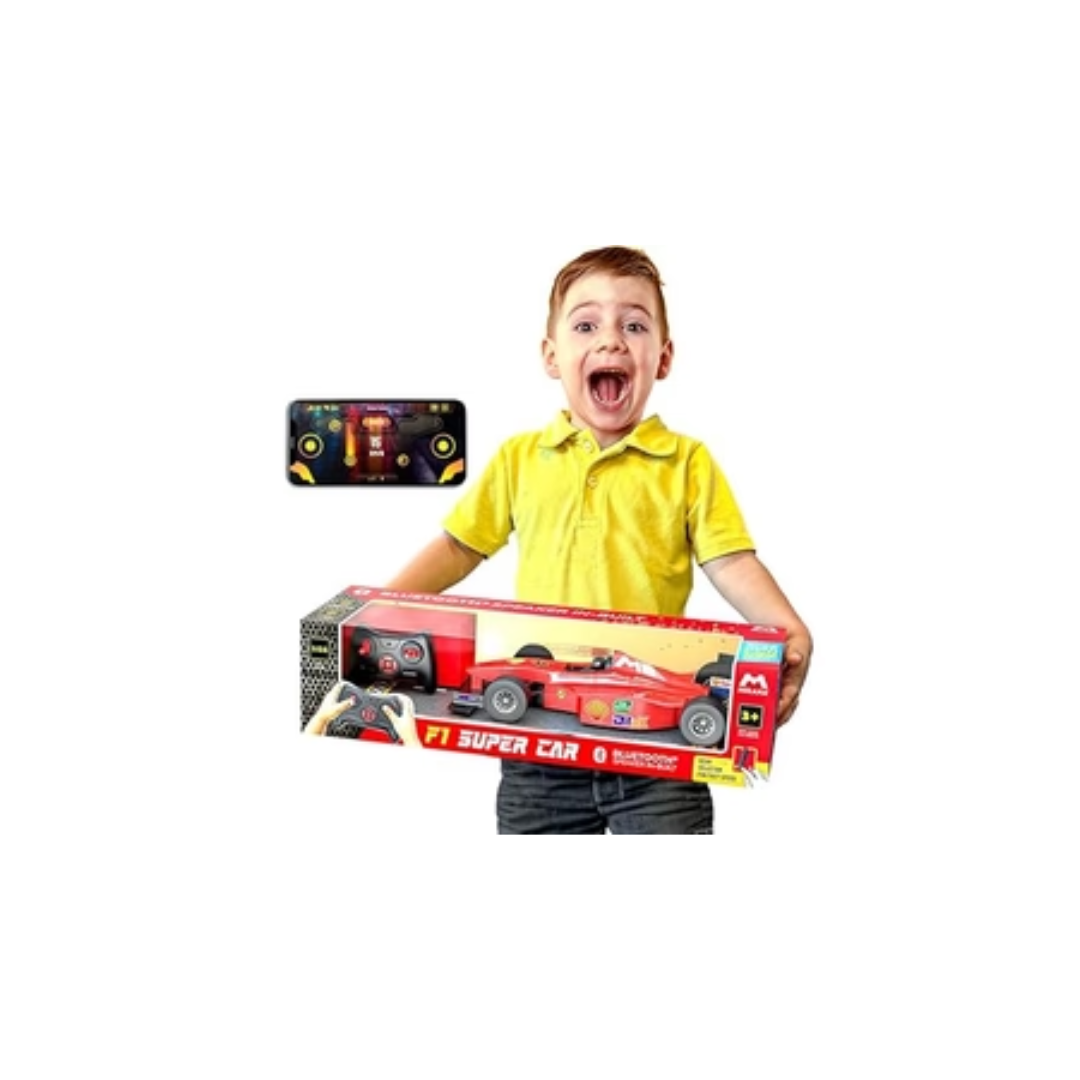 Mirana Mirana F1 Super Car USB Rechargable Type-C in-Built Bluetooth Speaker 1:12 Size High-Speed Dual Motor Formula 1 RC Car  Red