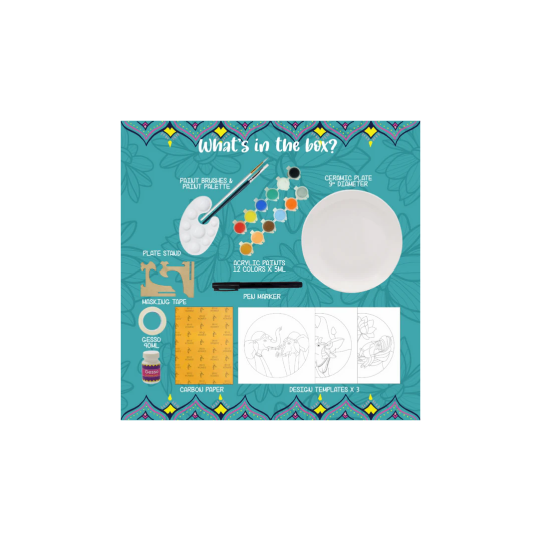Kalakaram Pichwai Art on a Plate DIY Kit