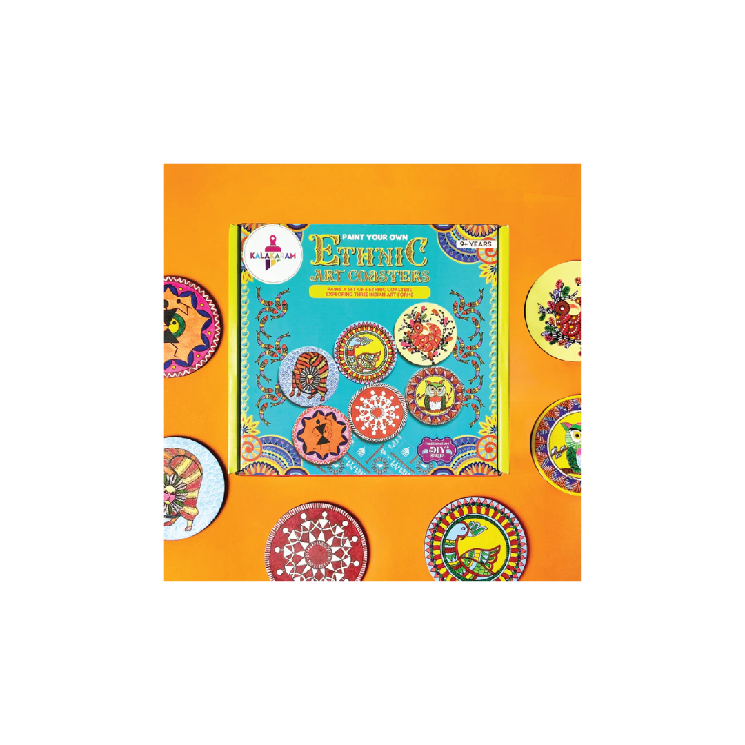 Kalakaram Ethnic Art Coasters Painting Kit