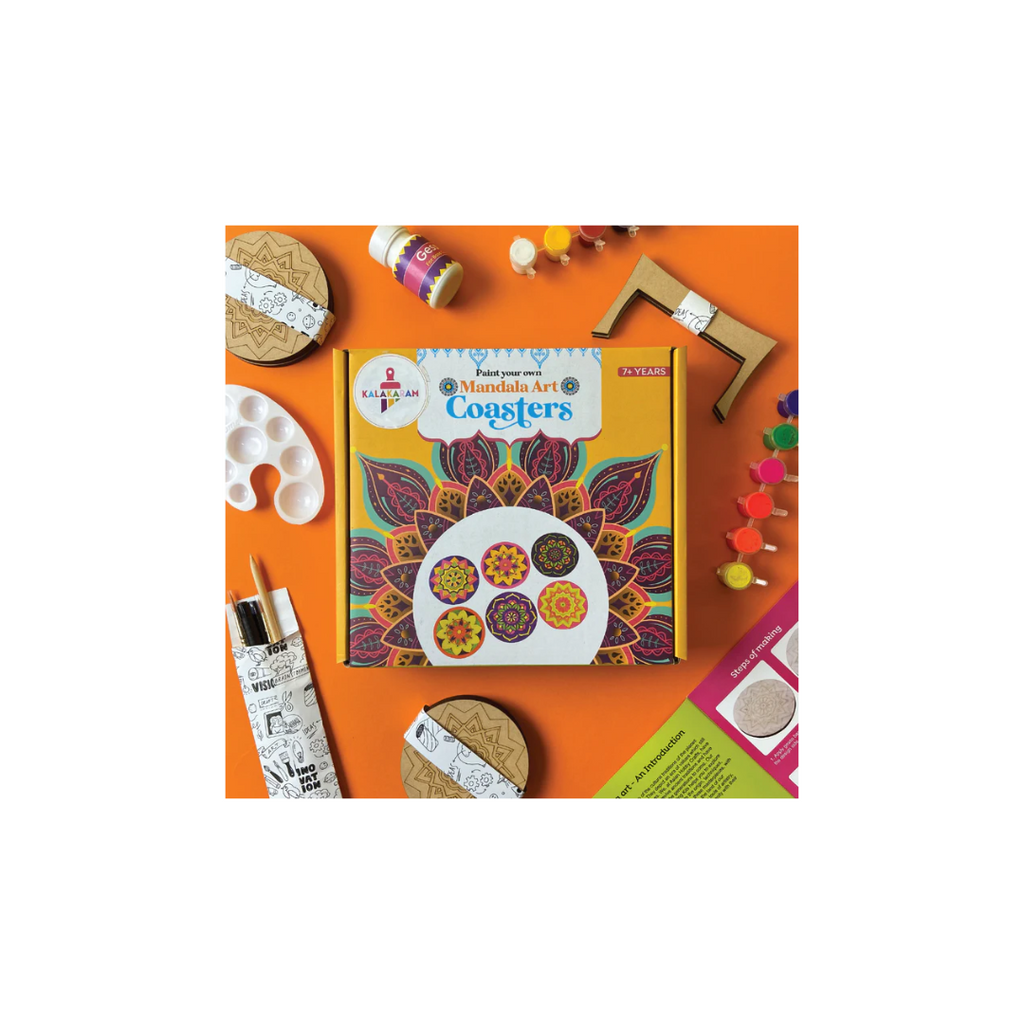 Kalakaram Mandala Art Coasters Painting Kit