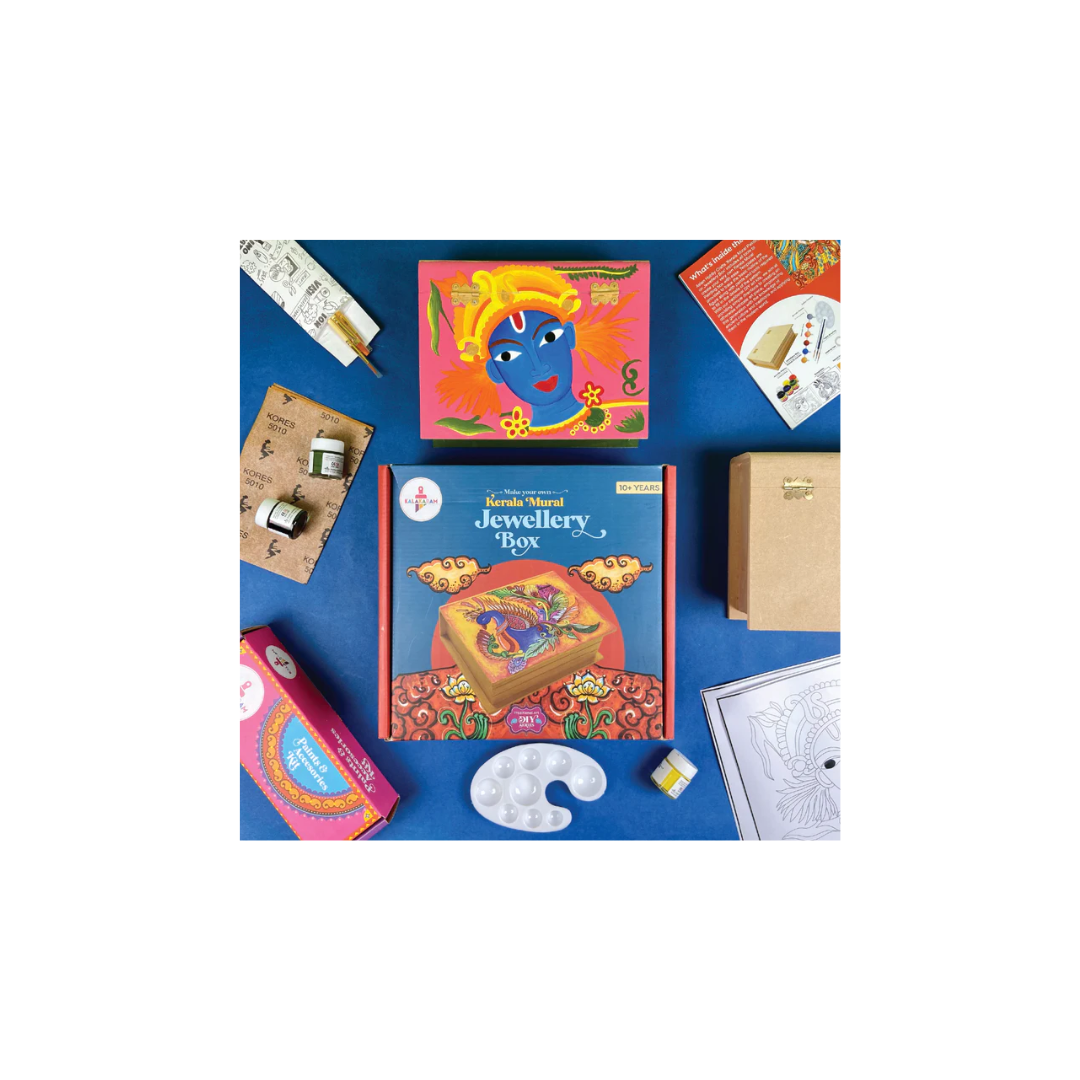 Kalakaram Kerala Mural Jewellery Box Painting Kit