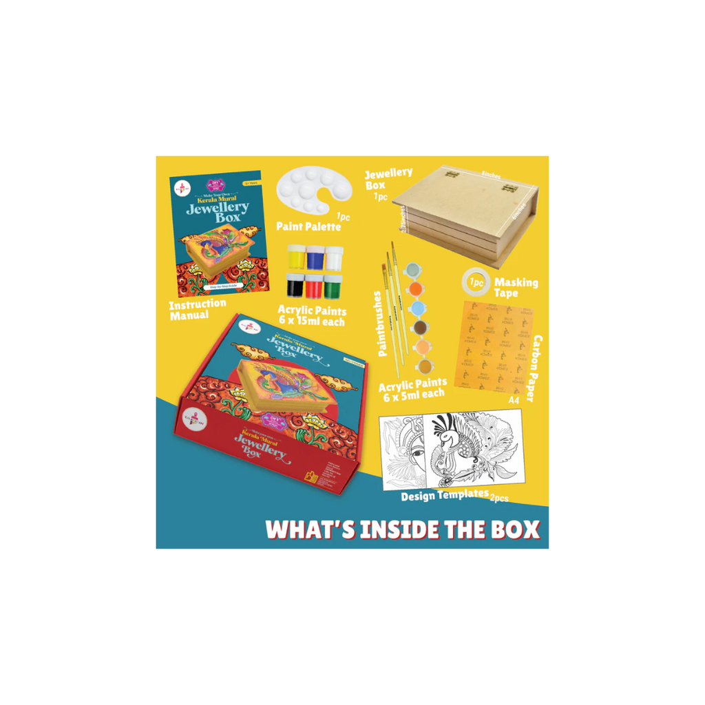 Kalakaram Kerala Mural Jewellery Box Painting Kit