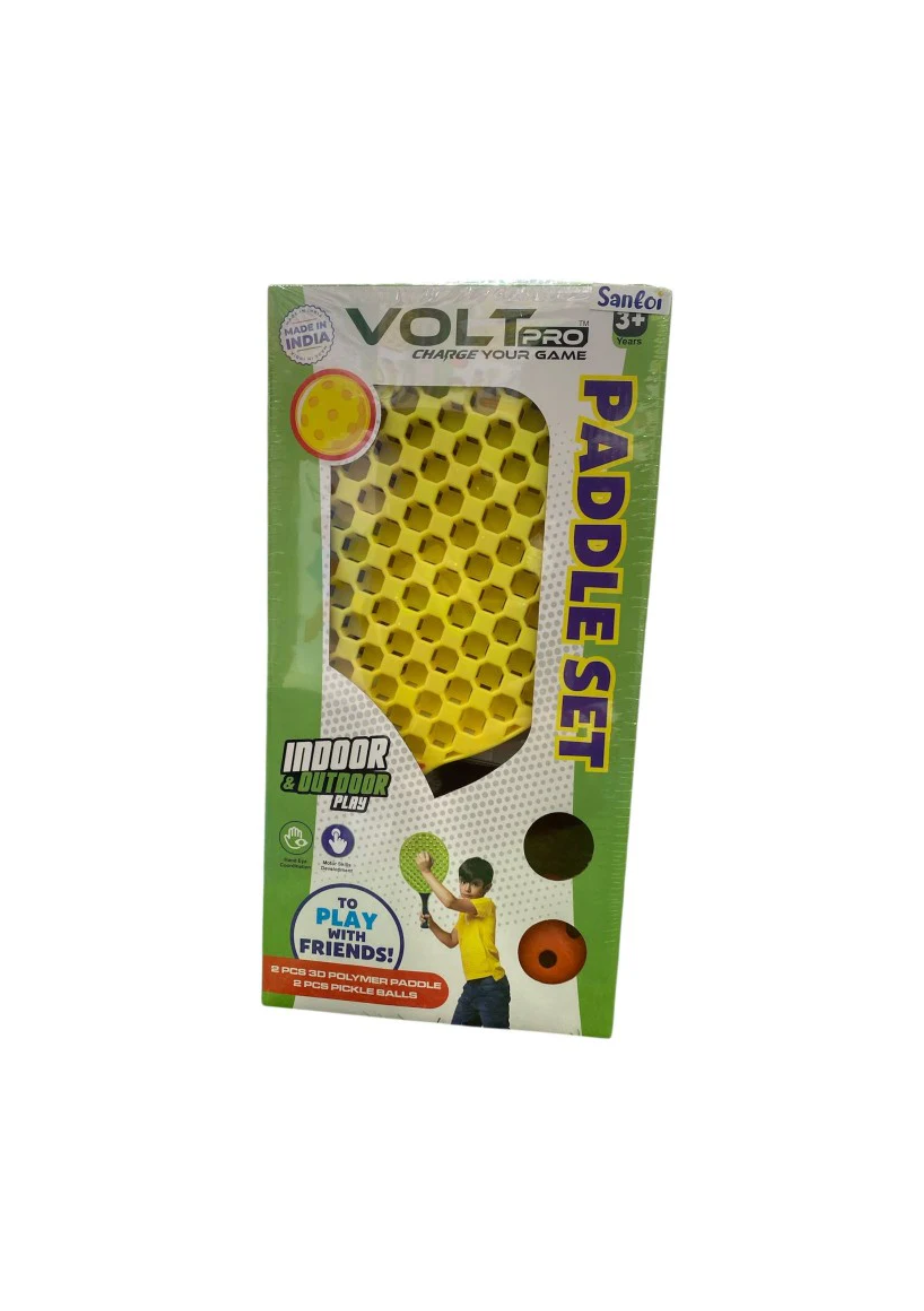 Santoi Plastic Paddle Set + 2 Balls Multicolor