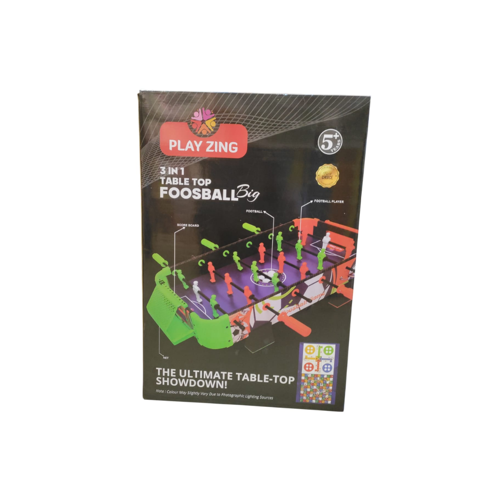 Play Zing 3 in 1 Big Table-Top Foosball, Ludo & Snake Ladder