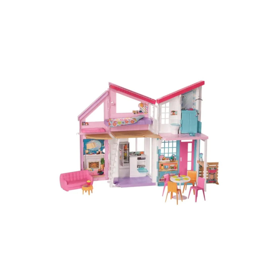 Mattel Barbie Malibu House Doll House Rainbow Toys