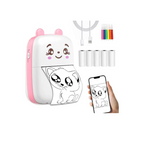 Rainbow Toys Mini Pocket Printer, Portable Thermal Printer for Pictures Retro Style Photos Wireless Bluetooth Printer