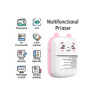 Rainbow Toys Mini Pocket Printer, Portable Thermal Printer for Pictures Retro Style Photos Wireless Bluetooth Printer