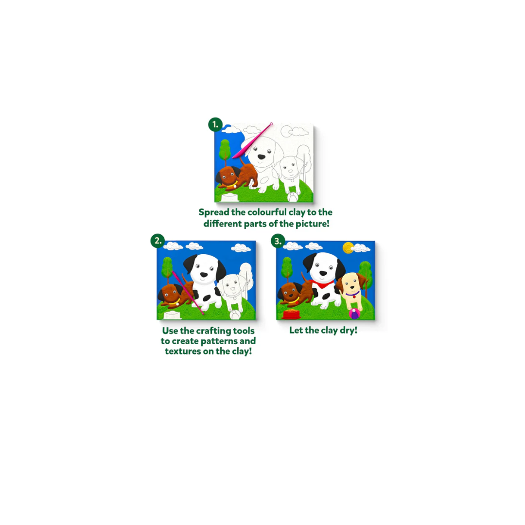 Skillmatics Art & Craft Kit Color with Clay, No Mess Art Create a Clay Canvas