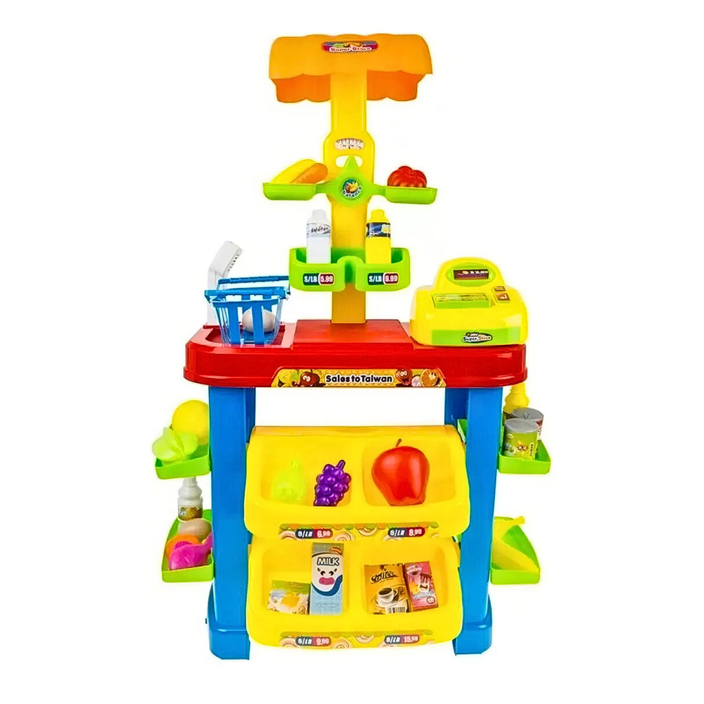 Mini Super Store Shop Counter Play Set â€“ 40+ Accessories (3+ Years)