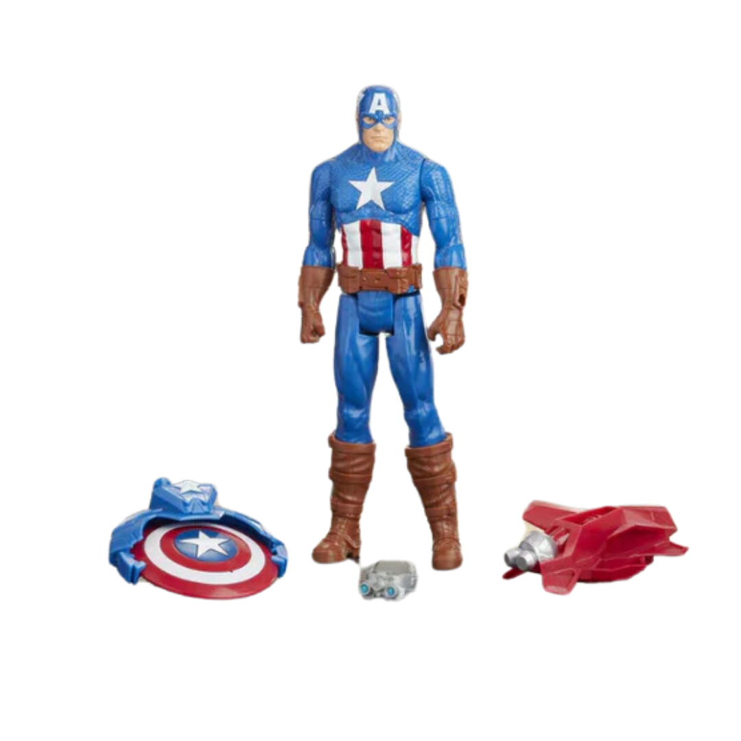 Hasbro Marvel Avengers Titan Hero Series Blast Gear Captain America, 12-inches