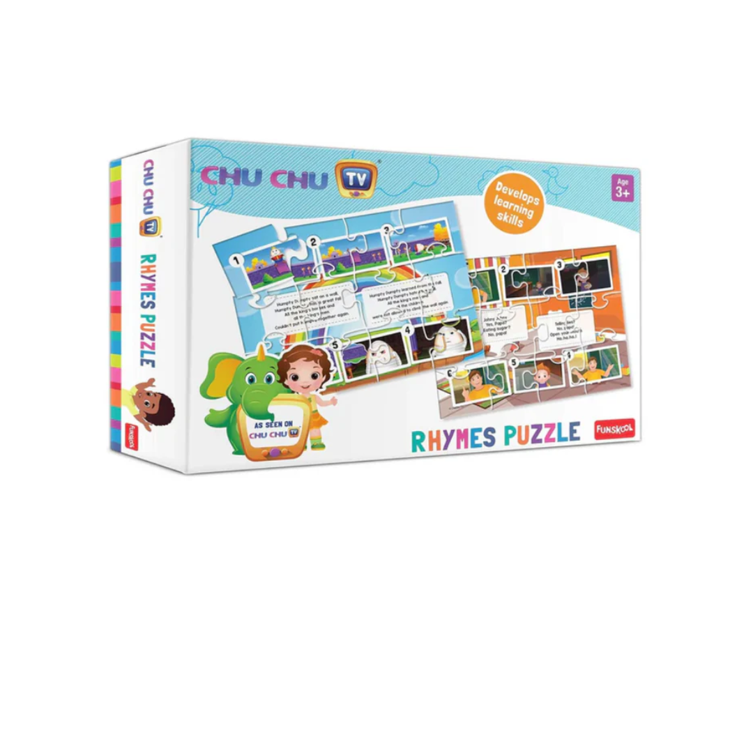 Funskool CHU CHU Funskool Rhymes 2In1 ,Educational, 2x12 Pieces,Puzzle