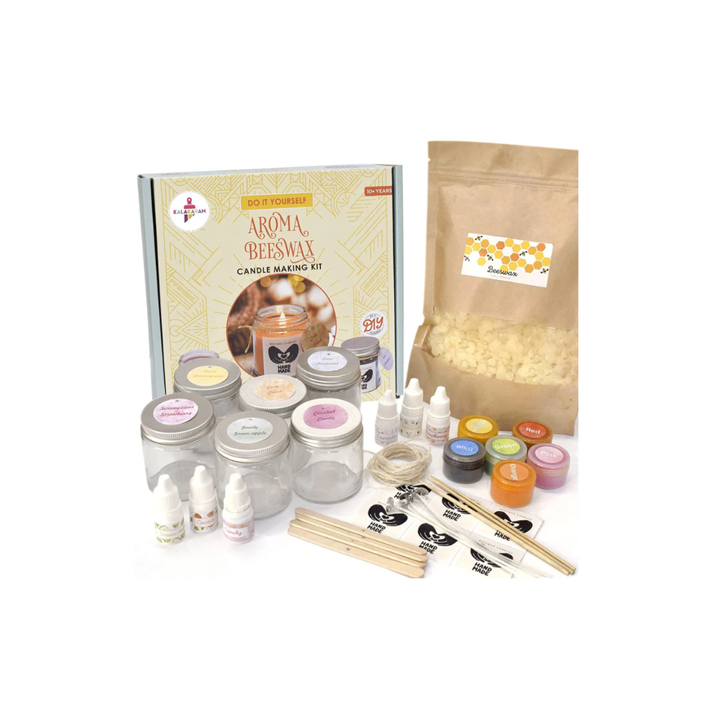 Kalakaram Pure And Natural Beeswax Aroma Candle Making Kit