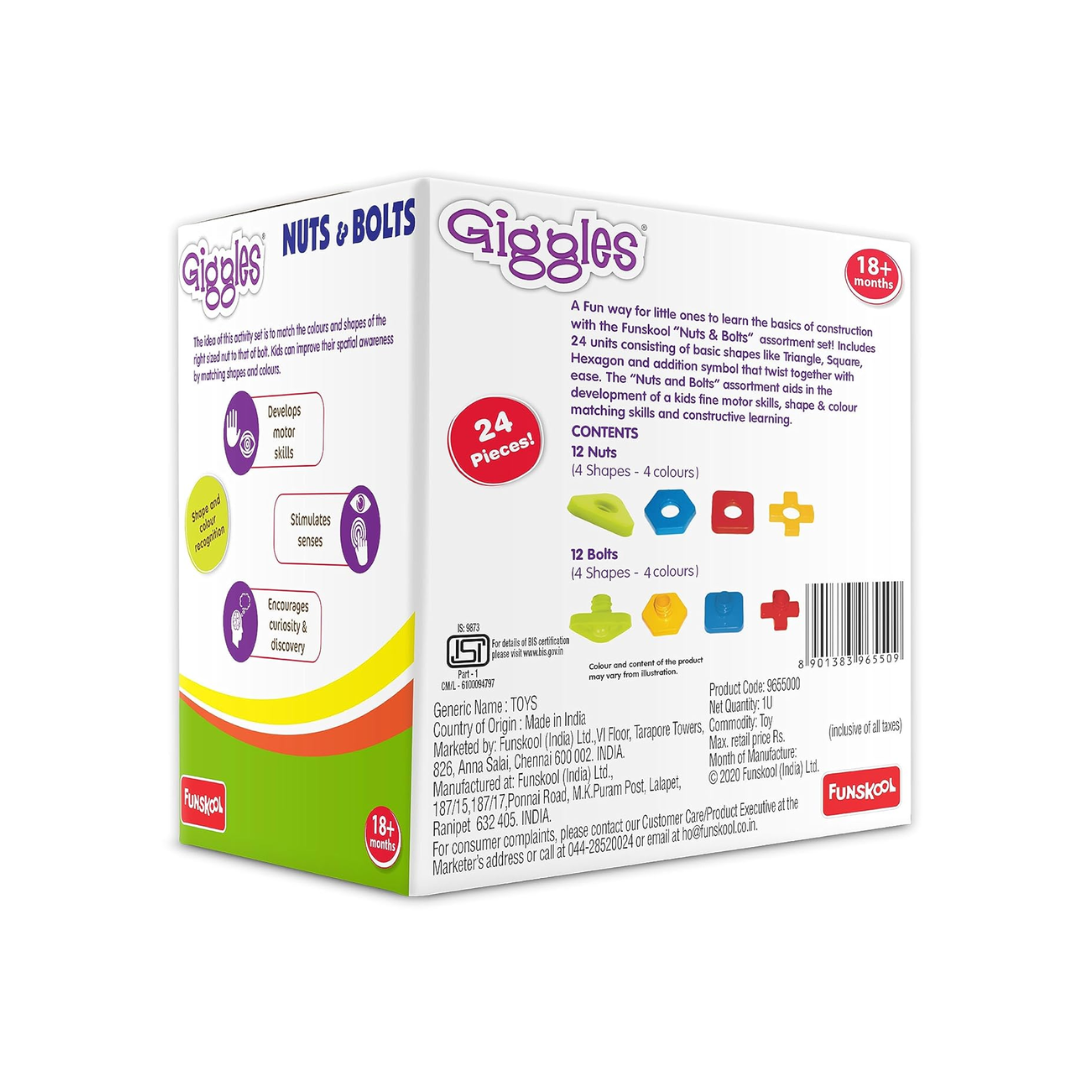 Funskool Giggles Nuts And Bolts Game 24 Pieces
