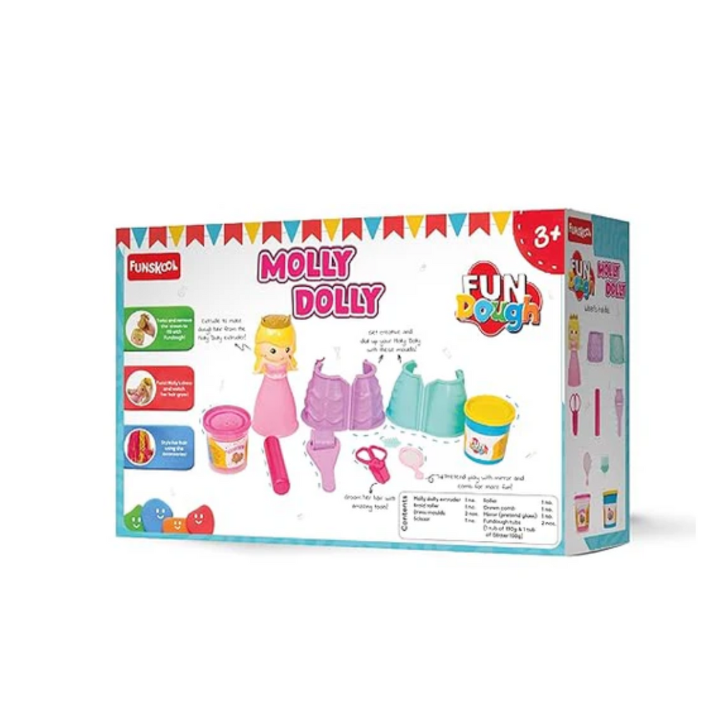 Funskool Molly Dolly, Shaping and Sculpting, 3years +, Multi-Colour