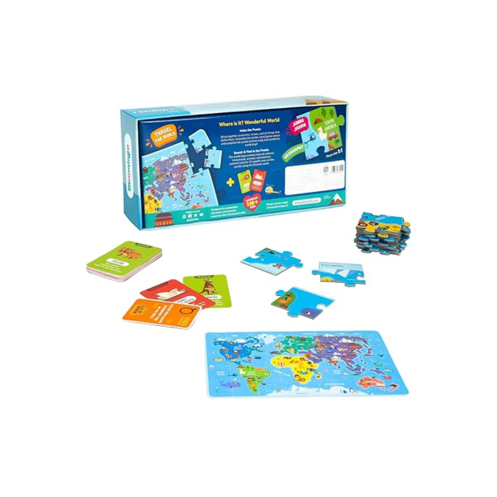 Bloomingo Search and Find Puzzle Kit:Wonderful World-Explore Hidden Animals