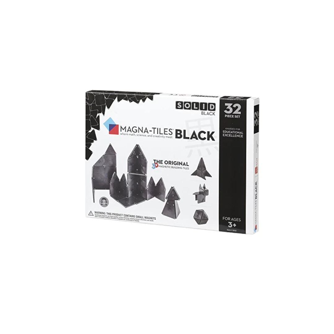 Rainbow Toys Magna Tiles Black 32 Piece Set