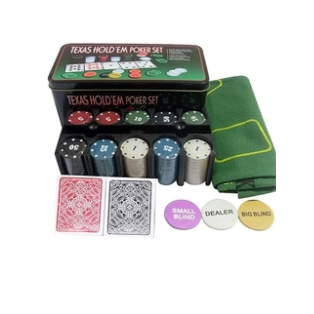 Rainbow Toys Casino Game Poker Set-200 Poker Chips-Multicolor