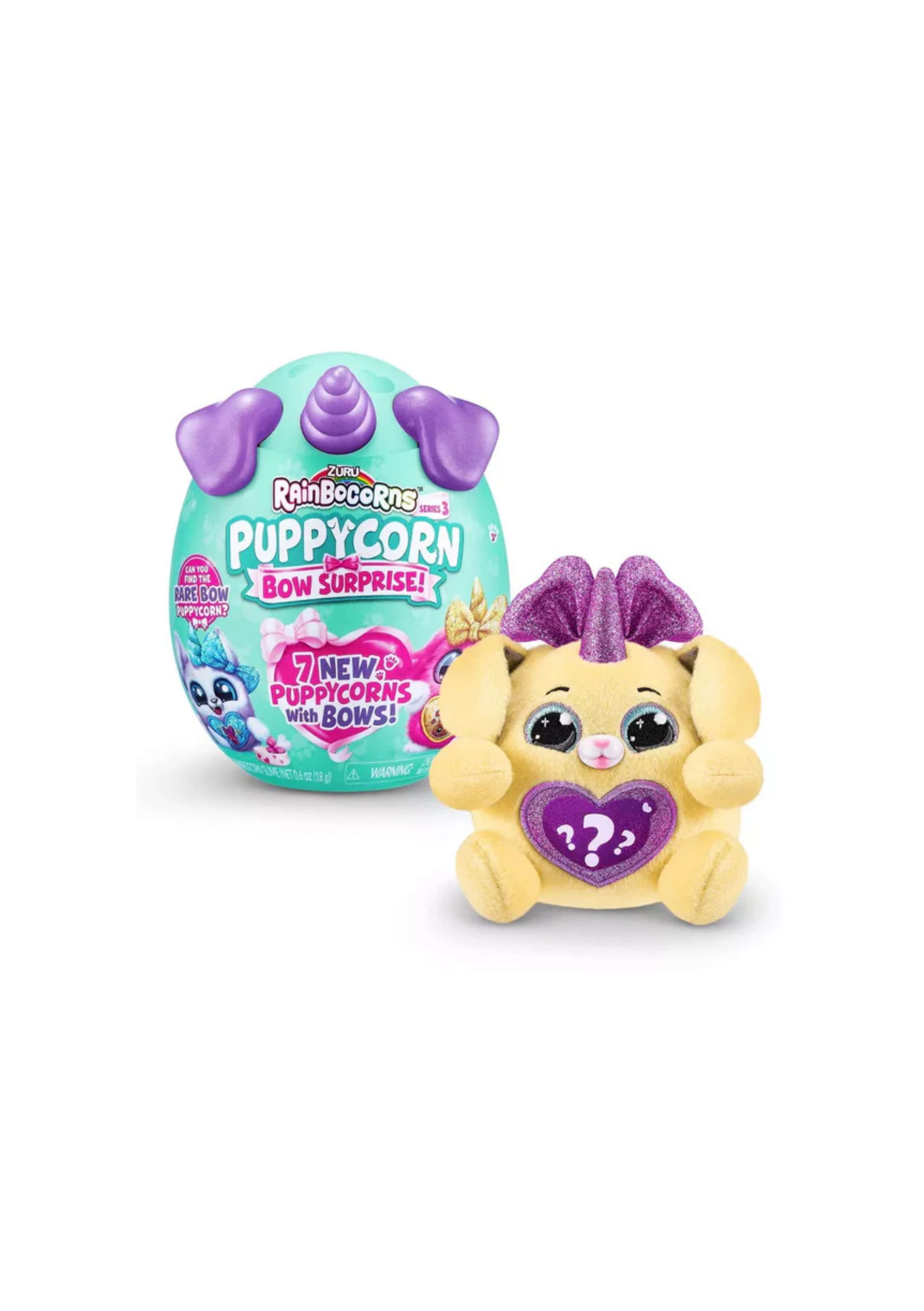 Zuru Rainbocorns Puppycorn Bow Surprise Series 3 Plush