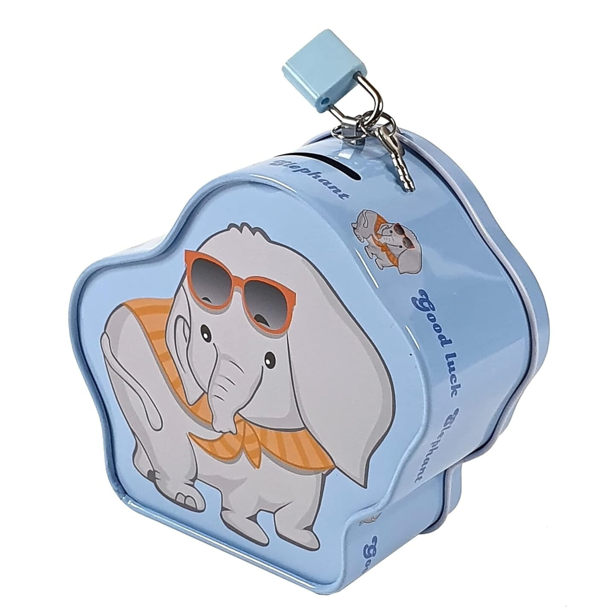 Elephant Money Safe for Kids | Metal Coin Bank