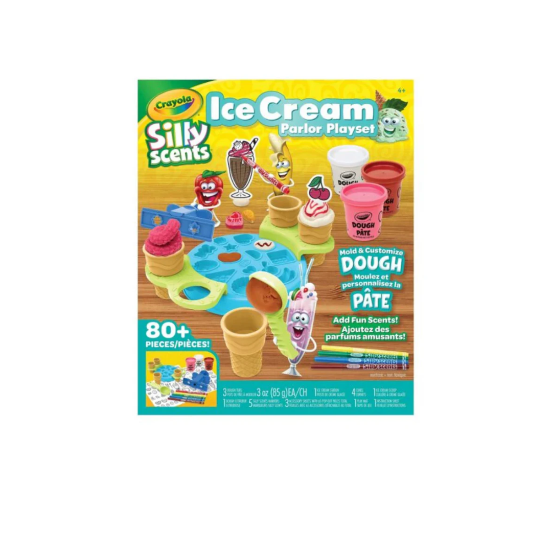 Crayola Silly Scents Ice Cream Parlor Play Dough Playset for 4+ Years