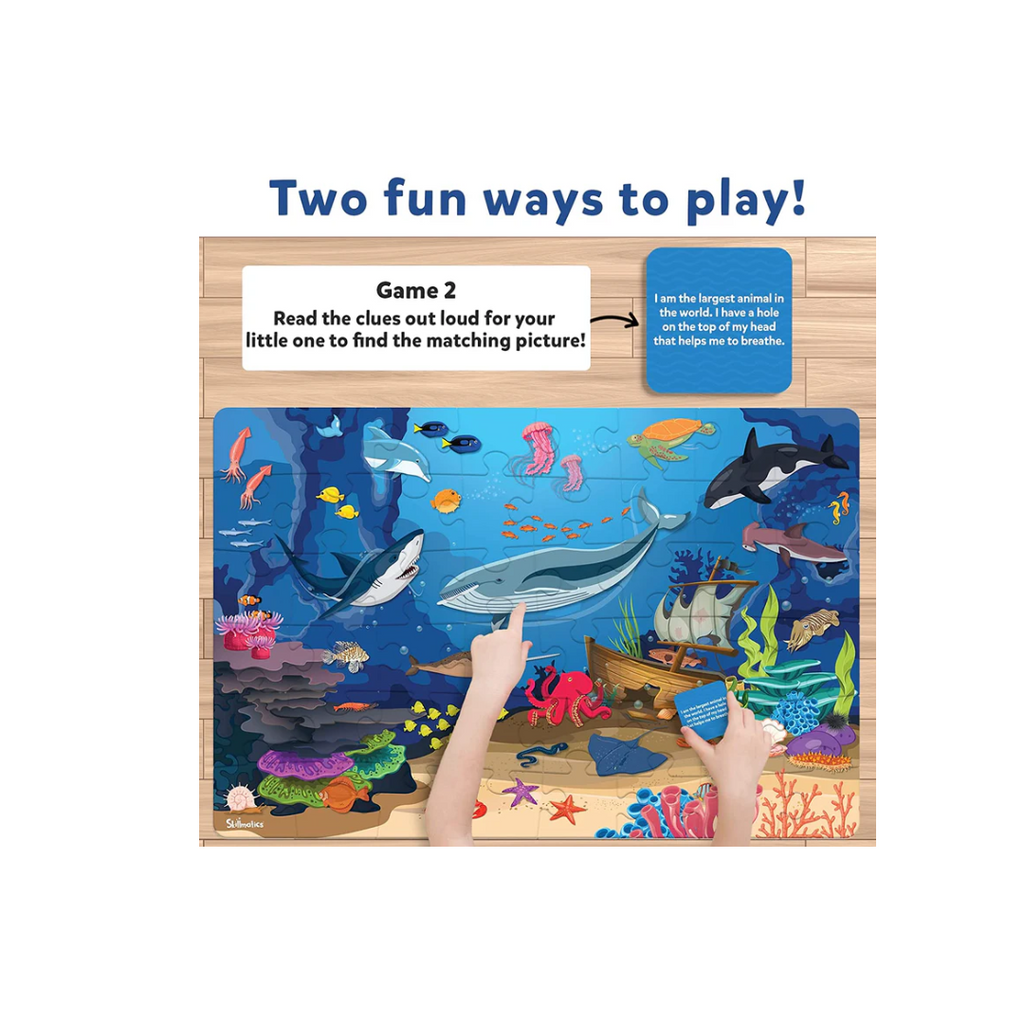 Skillmatics Piece Play Up in Underwater Animals Educational Floor Puzzle Game