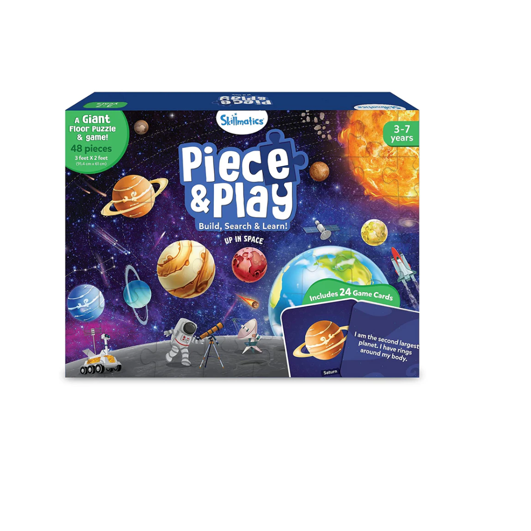 Skillmatics Piece Play Up in Space Educational Floor Puzzle Game