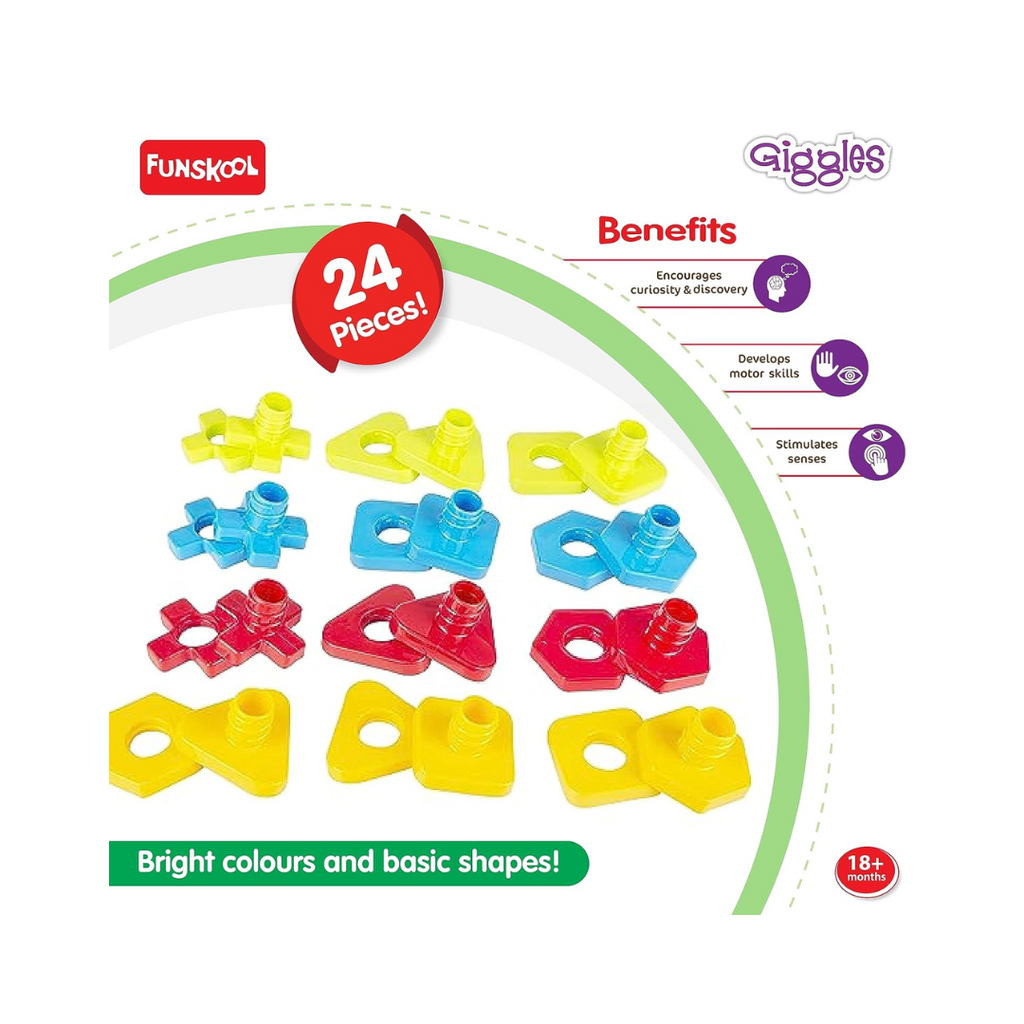 Funskool Giggles Nuts And Bolts Game 24 Pieces