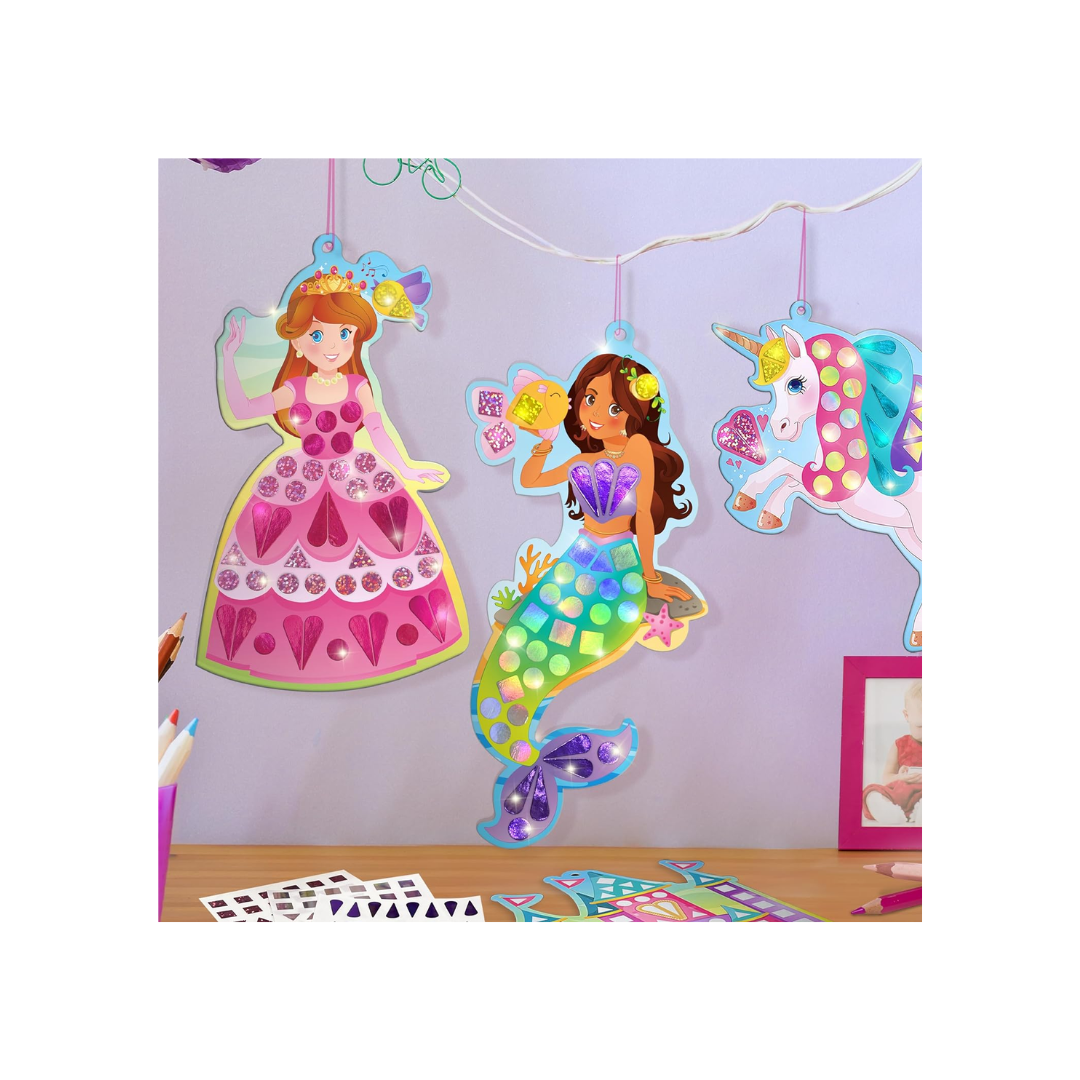 Imagimake Mirror Mosaic : Princess & Unicorn | Mess Free DIY Mosaic Craft kit