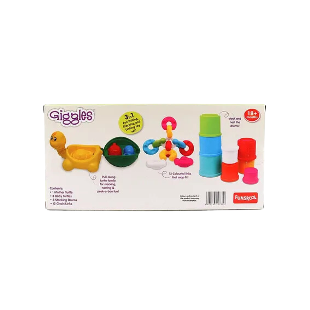 Funskool Giggles Pull Stack And N Link Toy Set