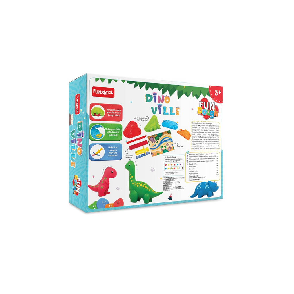 Funskool Fundough Playset Dino Ville, Pretend Play