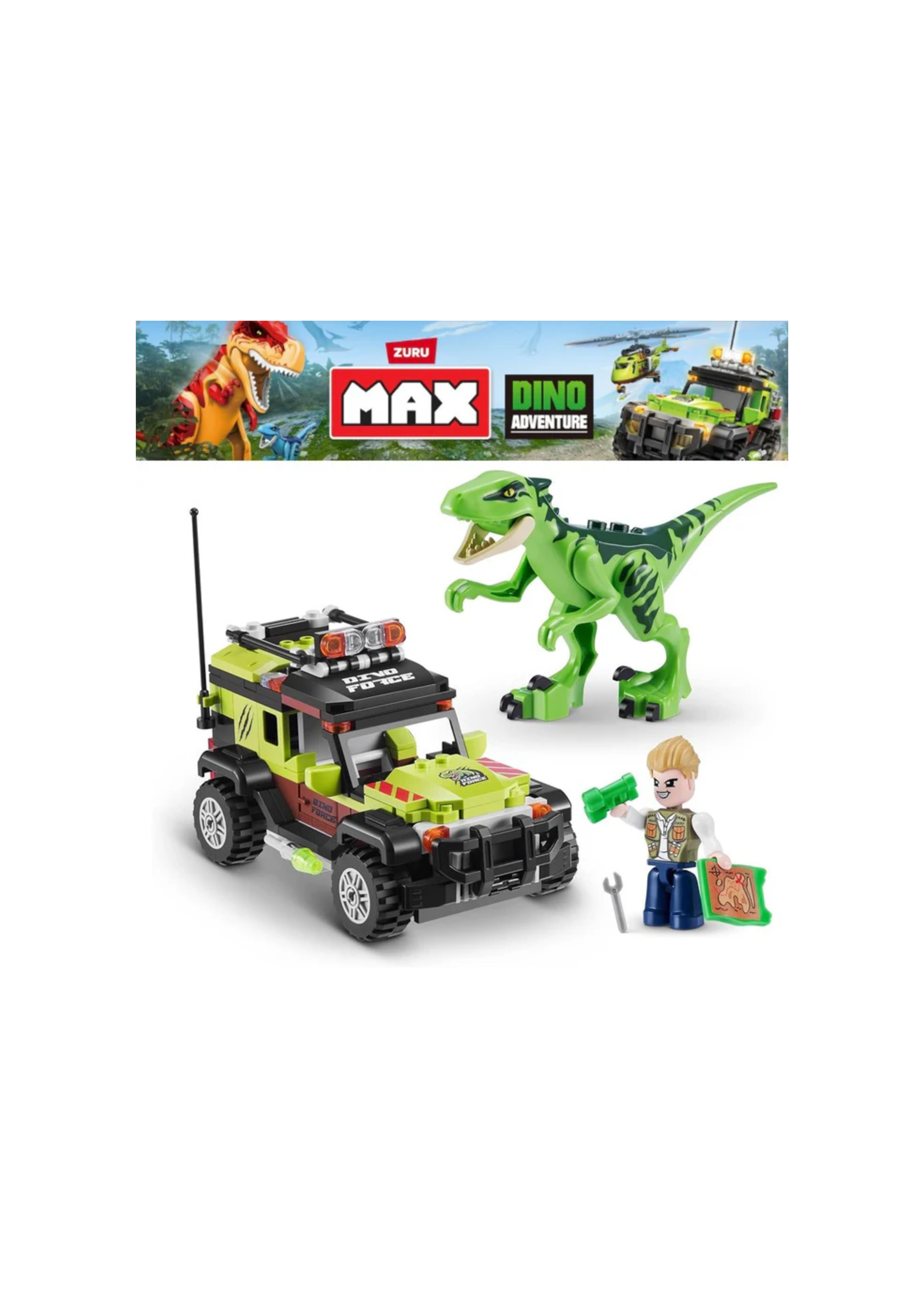 Zuru Max Build More - Dino Adventure 6.1" Egg Capsule - Raptor Force 233pcs