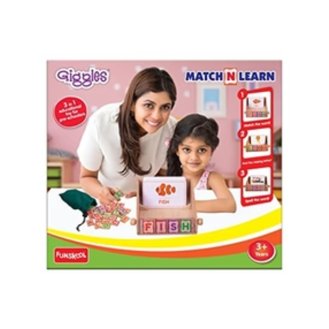 Funskool Giggles Match N Learn, Wooden Educational Toy