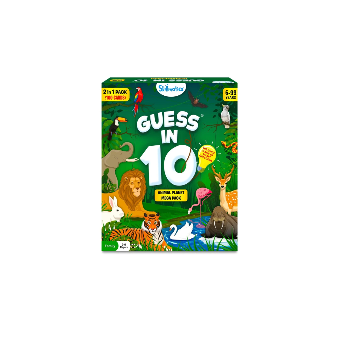 Skillmatics Card Game Guess in 10 Animal Planet Mega Pack