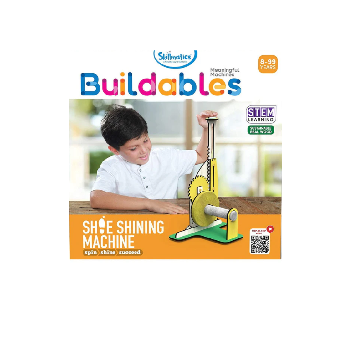 Skillmatics STEM Building Toy Buildables Shoe Shining Machine