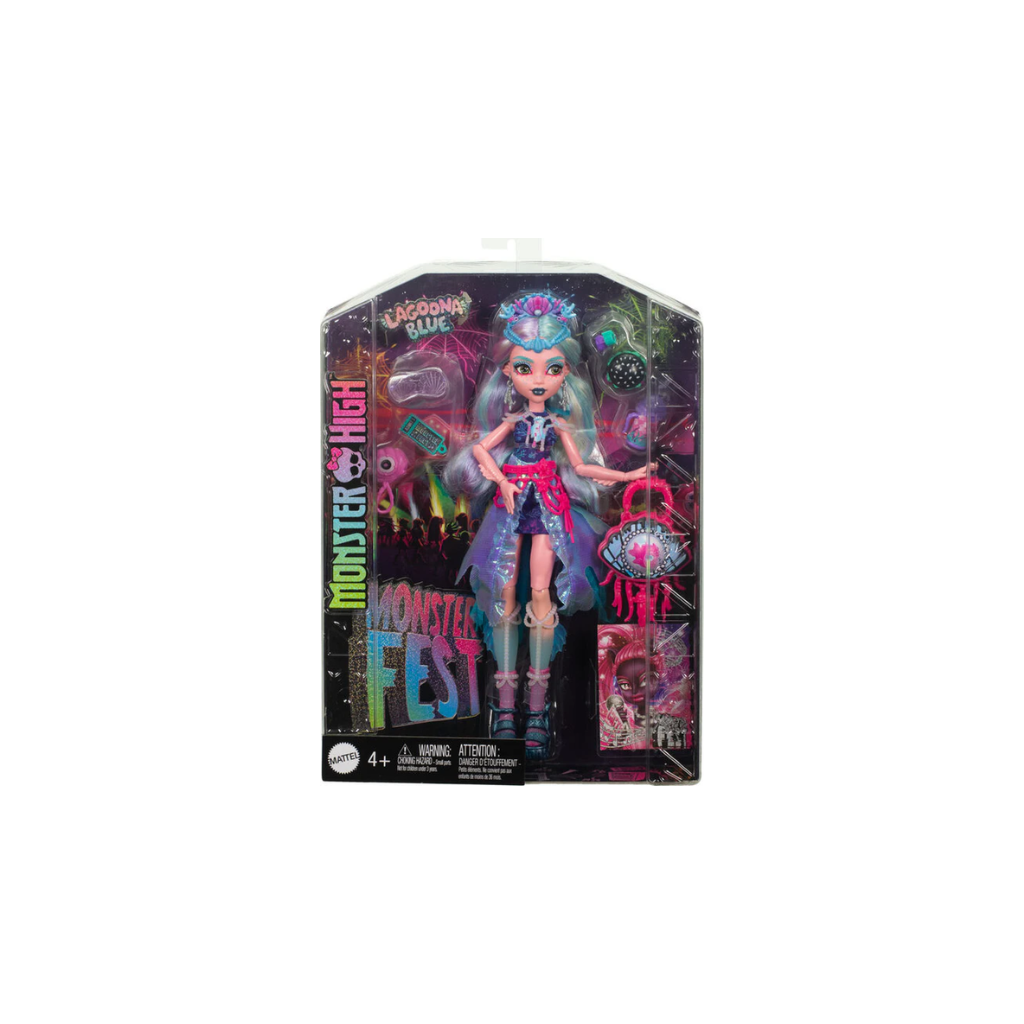 Mattel Monster High Monster Fest Lagoona Blue Fashion Doll with Festival Outfit, Band Poster and Accessories