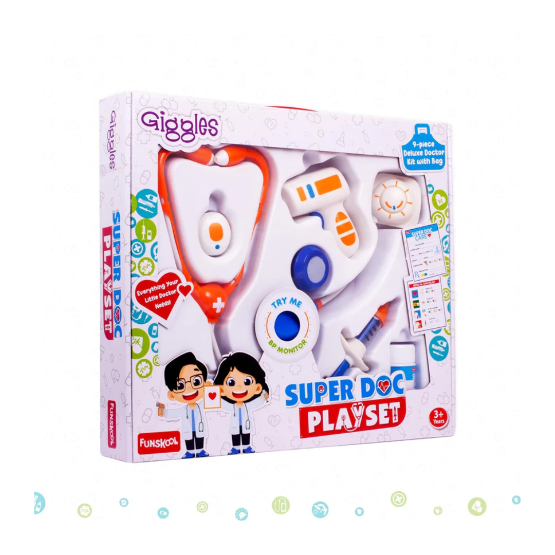 Funskool Giggles Super Doctor Playset Kids Pretend Role Play Toys for 3+