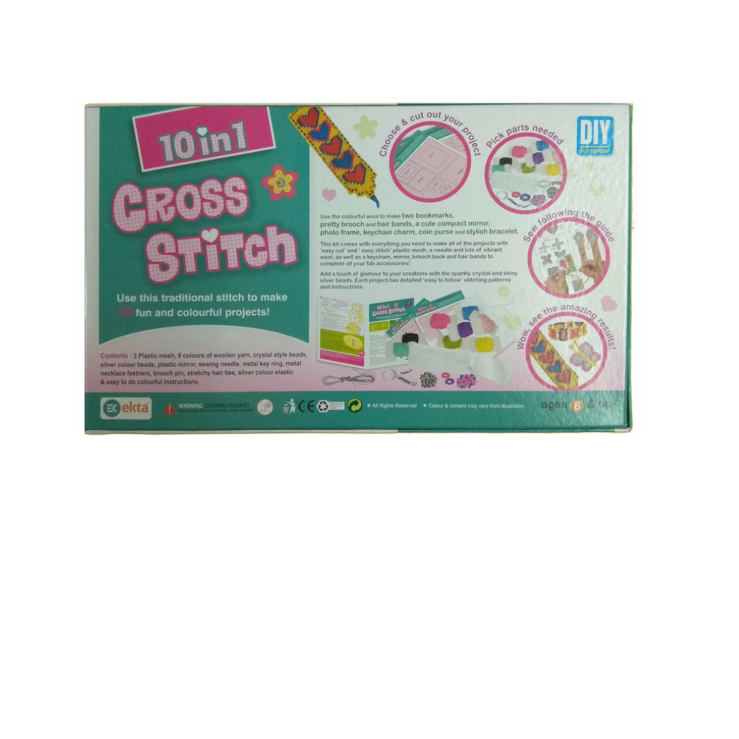 Ekta Cross Stitch 10 In 1 Art And Craft Stitching Game