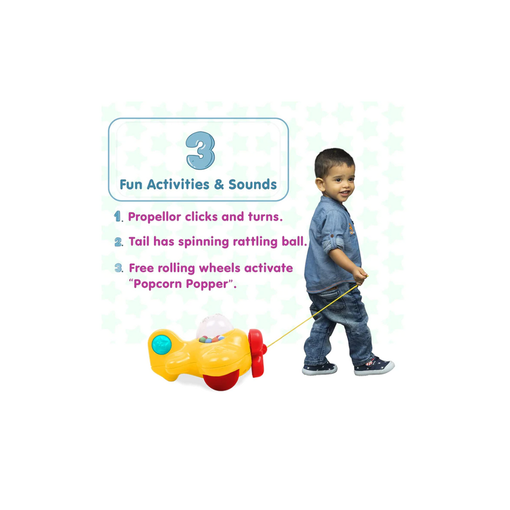 Funskool Giggles 2In1 Toddle Shape Sorting Cube And Aeroplane Pull Along Toy
