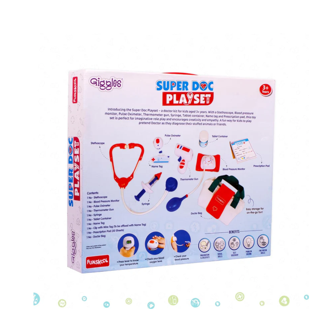 Funskool Giggles Super Doctor Playset Kids Pretend Role Play Toys for 3+
