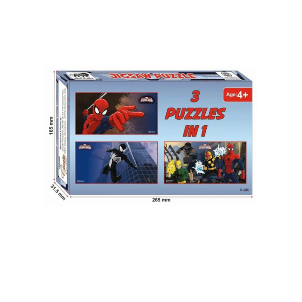 Topps 3in1 Spiderman Jigsaw Puzzle Game